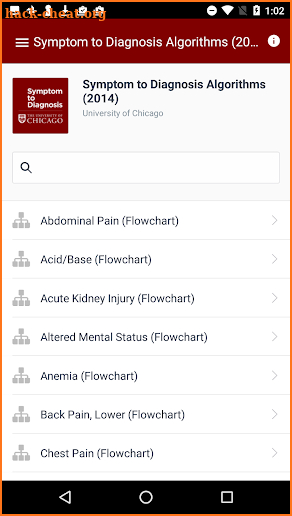 Symptom to Diagnosis screenshot