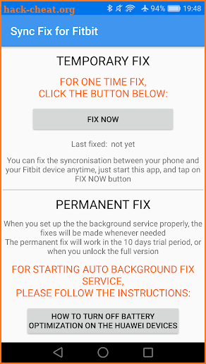 Sync Fix for Fitbit and Huawei/Honor phones screenshot