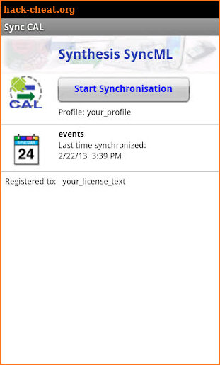 SyncML Client (Calendar only) screenshot