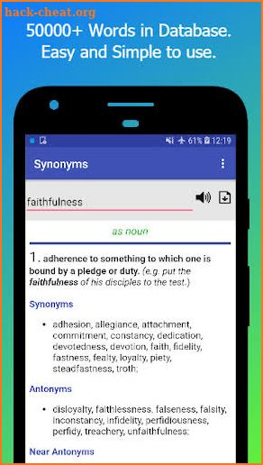 Synonyms and Antonyms Offline screenshot