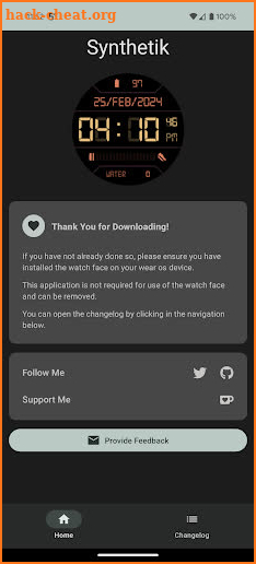 Synthetik Watch Face screenshot