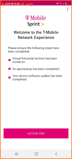 T-Mobile App Experience screenshot