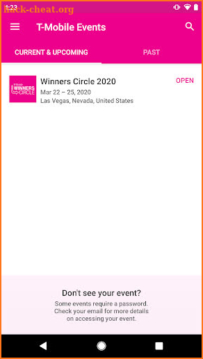 T-Mobile Events screenshot