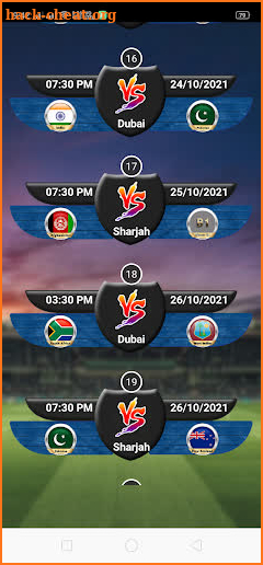 T20 Cricket World Cup 2021 screenshot