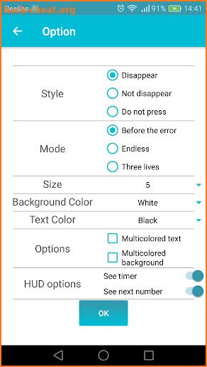 Table of Schulte Pro screenshot