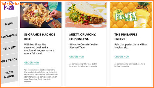 TacoBell Coupons Deals TacoBell & 100's of Games screenshot