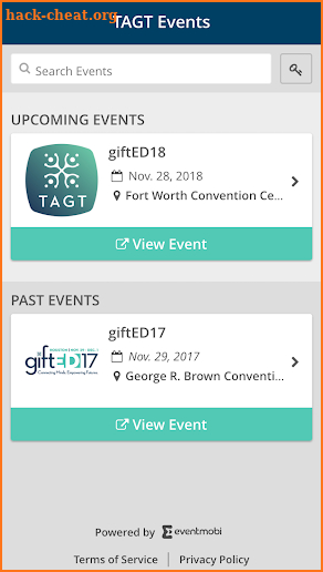 TAGT Events screenshot