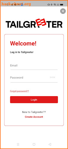 Tailgreeter screenshot