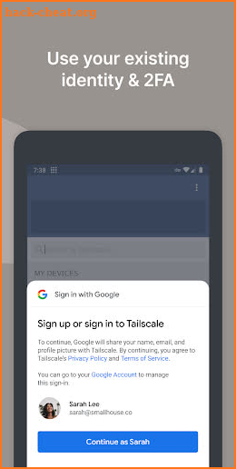 Tailscale screenshot