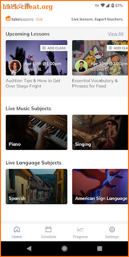 TakeLessons Live screenshot