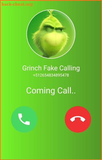 Talk To Grinchs : Grinch Fake Video Call simulator screenshot