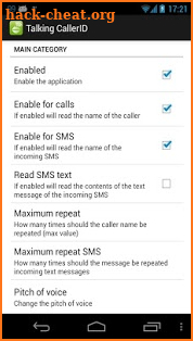Talking Caller ID Talking SMS screenshot