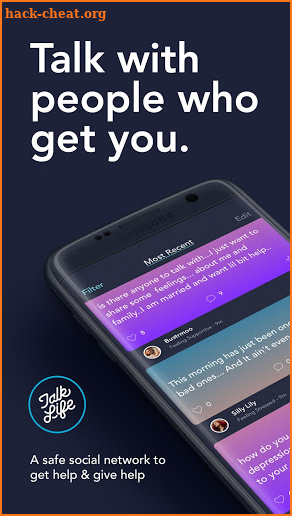 TalkLife - Lonely, Stressed or Battling Anxiety? screenshot