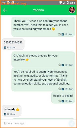 Talkpush screenshot