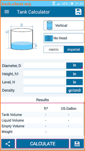 Tank Volume screenshot