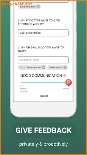 Tap My Back - Employee Feedback App screenshot