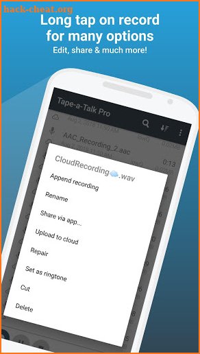 Tape-a-Talk Pro Voice Recorder screenshot