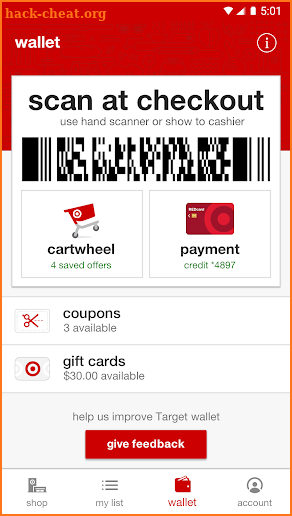 Target screenshot