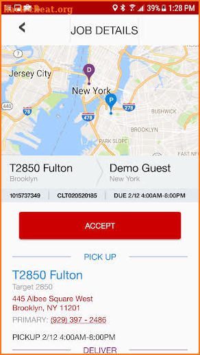 Target Driver App screenshot