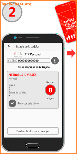 Tarjeta Transporte screenshot