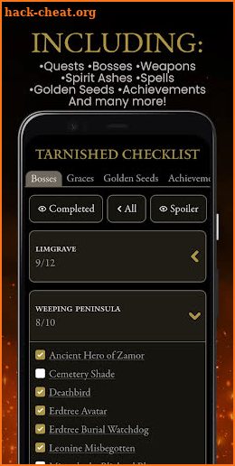 Tarnished Checklist Premium screenshot