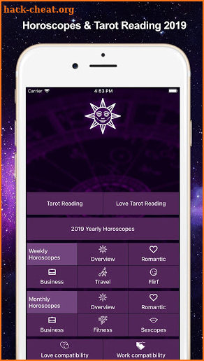 Tarot card Readings & Horoscopes 2019 screenshot