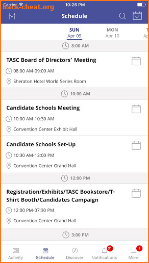 TASC 2018 screenshot