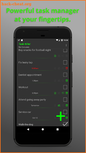 Task Killer: No Excuses Todo List screenshot