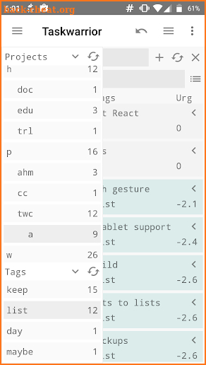 TaskwarriorC2 screenshot