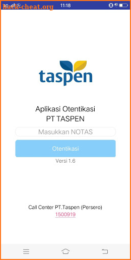 Taspen Otentikasi screenshot