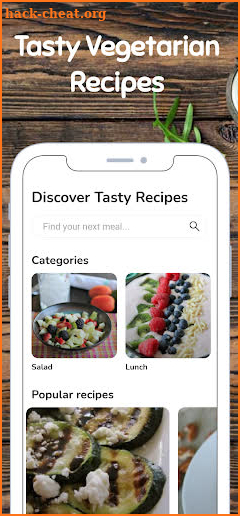 Tasty Vegetarian Recipes screenshot