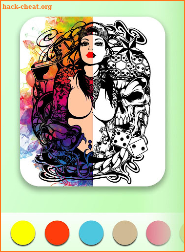 Tattoo Coloring Book For Adults screenshot