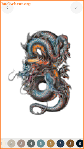 Tattoo Sandbox Color By Number Book Page Pixel Art screenshot