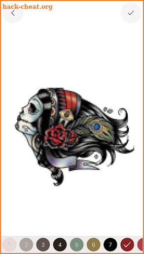 Tattoo Sandbox Color By Number Book Page Pixel Art screenshot