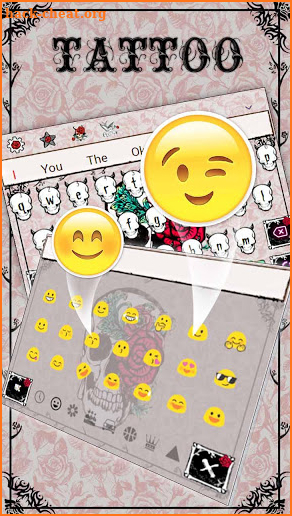 Tattoo Skull Keyboard screenshot