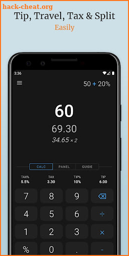 Tax, Tip, Travel & Splits Calc screenshot