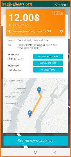 Taxi-Calculator screenshot