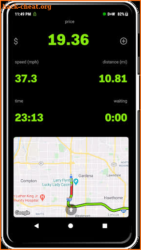 Taximeter screenshot