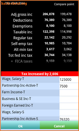 TaxMode: income tax calculator screenshot