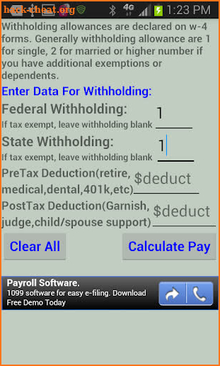 TaxRefund Calculator, Find Your Tax Refund screenshot