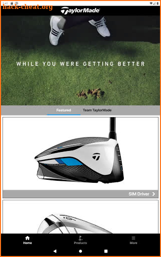 TaylorMade Golf Product Guide screenshot