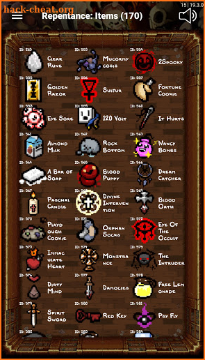 TBOI-Wiki: descriptions of items (+Repentance) screenshot