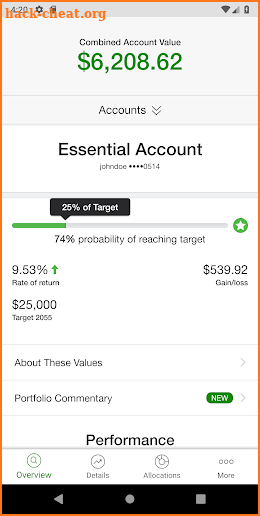 TD Ameritrade Portfolios screenshot