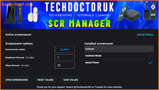 TDUK Screensaver Manager screenshot