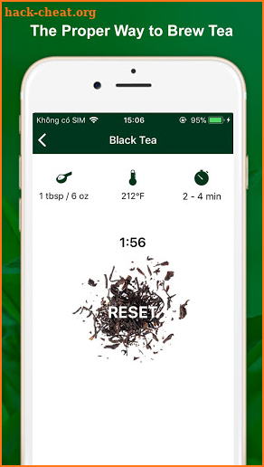 Tea time countdown - The Proper Way to Brew Tea screenshot