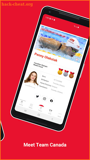 Team Canada Olympic App screenshot