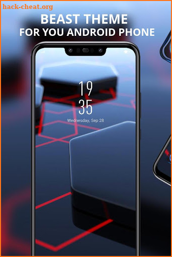 Tech theme Technological hexahedron Wallpaper screenshot