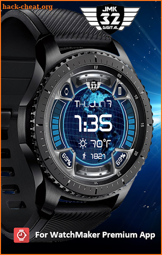 TECHNO EARTH ANIMATED Watchface for WatchMaker screenshot