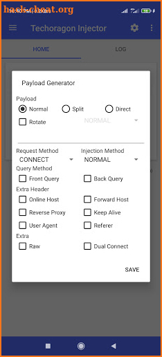 Techoragon  Injector - (SSH/PROXY /SSL VPN) screenshot