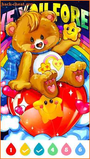 Teddy Bear Color by Number Offline, Happy Color screenshot